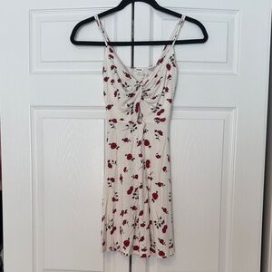 Garage White and Red Floral Mini Dress size xs